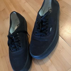 Vans Authentic Black Shoes, never worn outdoors